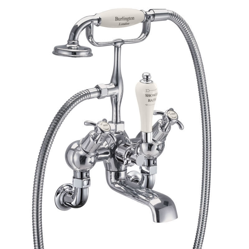 Anglesey Medici angled bath shower mixer - wall mounted 